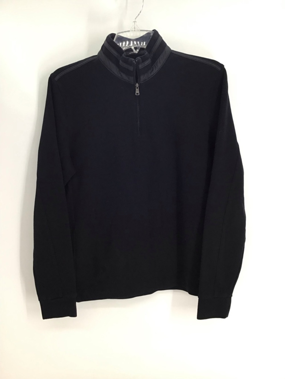 Hugo Boss Men’s Quarter-Zip Pullover Classic Long Sleeve Mock Neck size Small